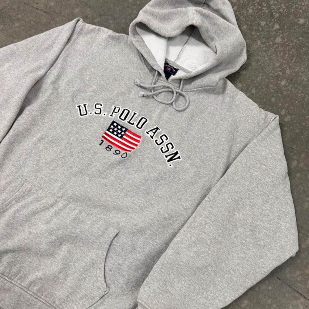 Us-polo-assn Men's Grey Hoodie